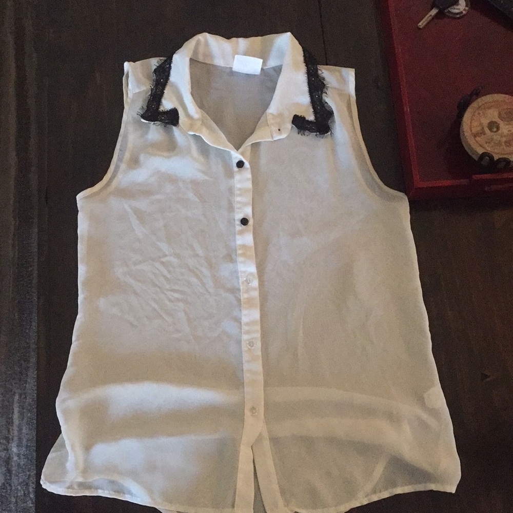 Sheer white blouse